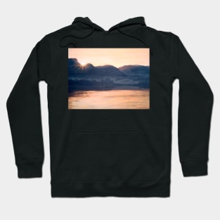 WINTER IN SCOTLAND WITH THE SUN SETTING Hoodie